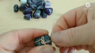 Incastoniamo una pietra coll. Cobeads  #wire #ametiste #tutorial #cobeads #collaborazione #pendant
