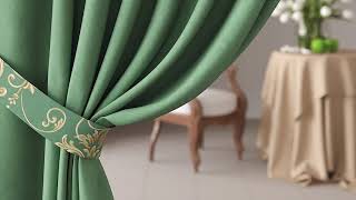Комплект штор «Мелниорс (зеленый)» — видео о товаре
