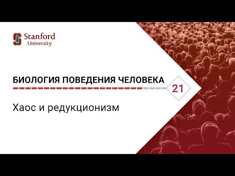 Биология поведения человека: Лекция #21. Хаос и редукционизм  [Роберт Сапольски, 2010. Стэнфорд]