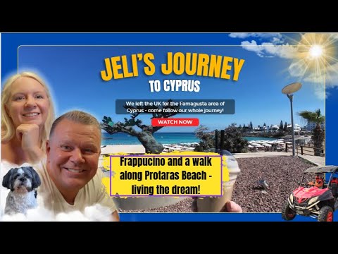 Protaras seafront and beach - what's it like in October? Come join us on our stroll...