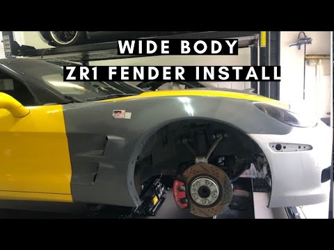 How To - Wide Body Corvette ZR1 Front Fender Install - J & D Corvette