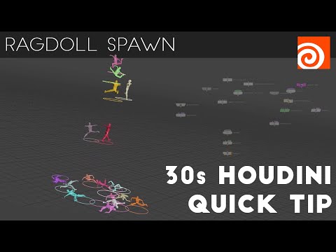 Houdini 30s Quick Tip #7 - Ragdoll Spawn
