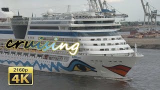 preview picture of video 'Hamburg, AIDAluna and AIDAsol leave the Port of Hamburg - Germany 4K Travel Channel'
