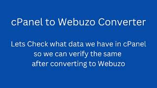 cPanel to Webuzo In Place Converter