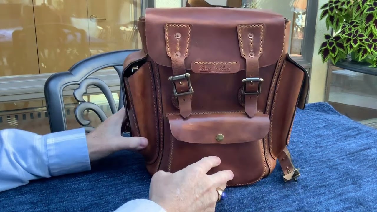 The Horween Leather Backpack by Beard and Bull Leather Co.