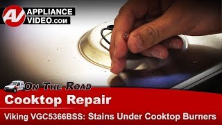 Viking Cooktop Repair - Stains on Burners