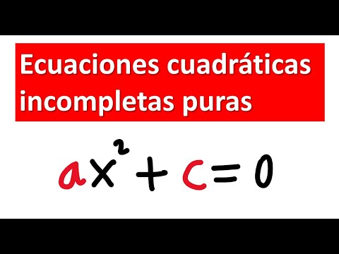 ECUACIONES DE SEGUNDO GRADO INCOMPLETAS PURAS. ax2+c=0