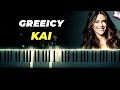 Greeicy - KAI - piano karaoke instrumental cover