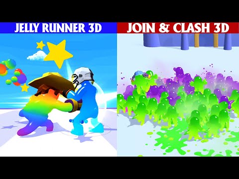 Jelly Runner 3D Game vs Join & Clash 3D Game All Level New Update - Review Double Game