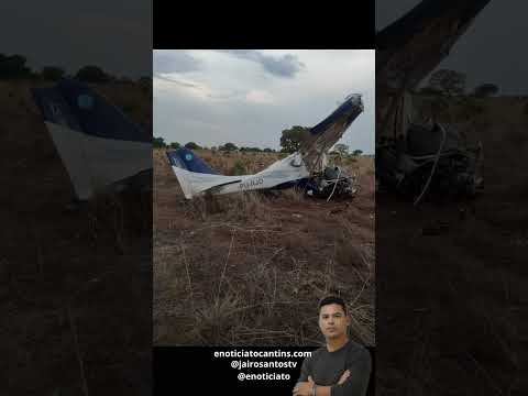Avião de pequeno porte cai em fazenda de Fátima e deixa um morto e um ferido grave