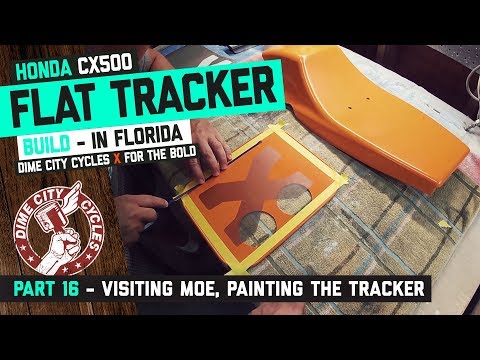 CX500 Flat Tracker Build Part 16 - Painting the bike and visiting Moe Colors