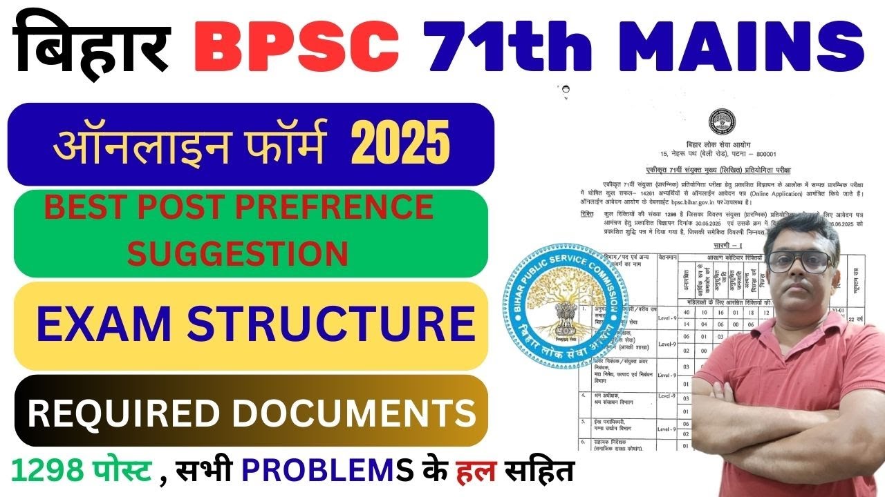 BPSC 71st CCE Mains Online Form 2025  I Apply Online, Syllabus, Eligibility & Exam Pattern #bpsc