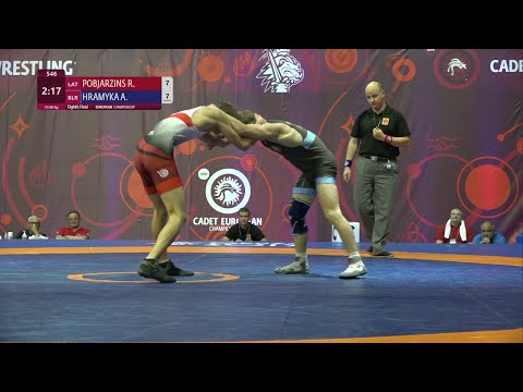1/8 FS - 60 kg: R. POBJARZINS (LAT) v. A. HRAMYKA (BLR)