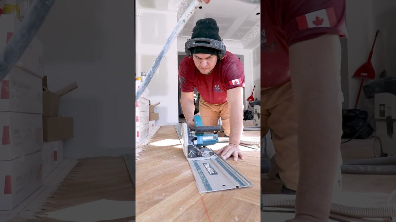 Installation of my #herringbone floors from Chestnut Flooring #homeimprovement #victorianhome