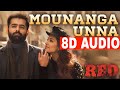 Mounanga Unna 8D Song RED Ram Pothineni Nivetha Mani Sharma Kishore Tirumala