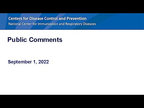 September 1, 2022 ACIP Meeting - Public Comments