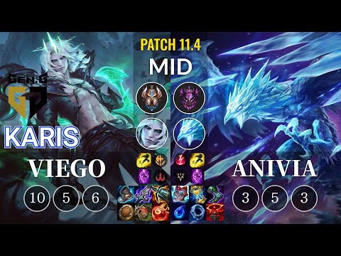 GEN Karis Viego vs Anivia Mid - KR Patch 11.4
