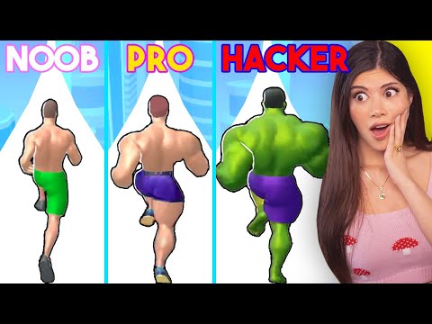 Noob vs MAX LEVEL in Muscle Rush