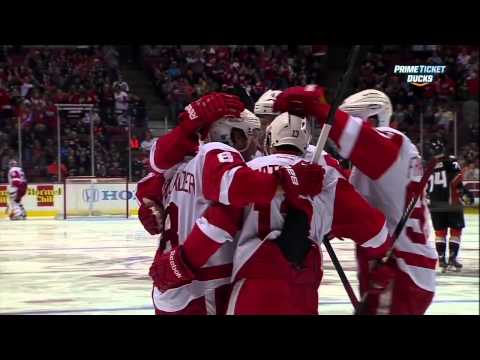 Justin Abdelkader goal 3-1 Mar 22 2013 Detroit Red Wings vs Anaheim Ducks NHL Hockey