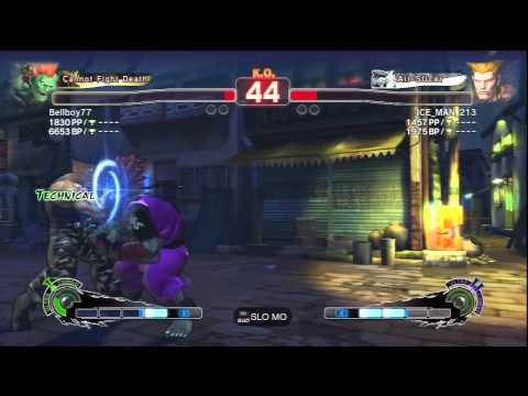 Bellboy77 (Blanka) Vs ICE_MAN_213 (Guile) SSF4/AE Ranked Matches - PSN
