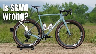 I love SRAM's XPLR AXS groups but there's a problem on short chainstay bikes