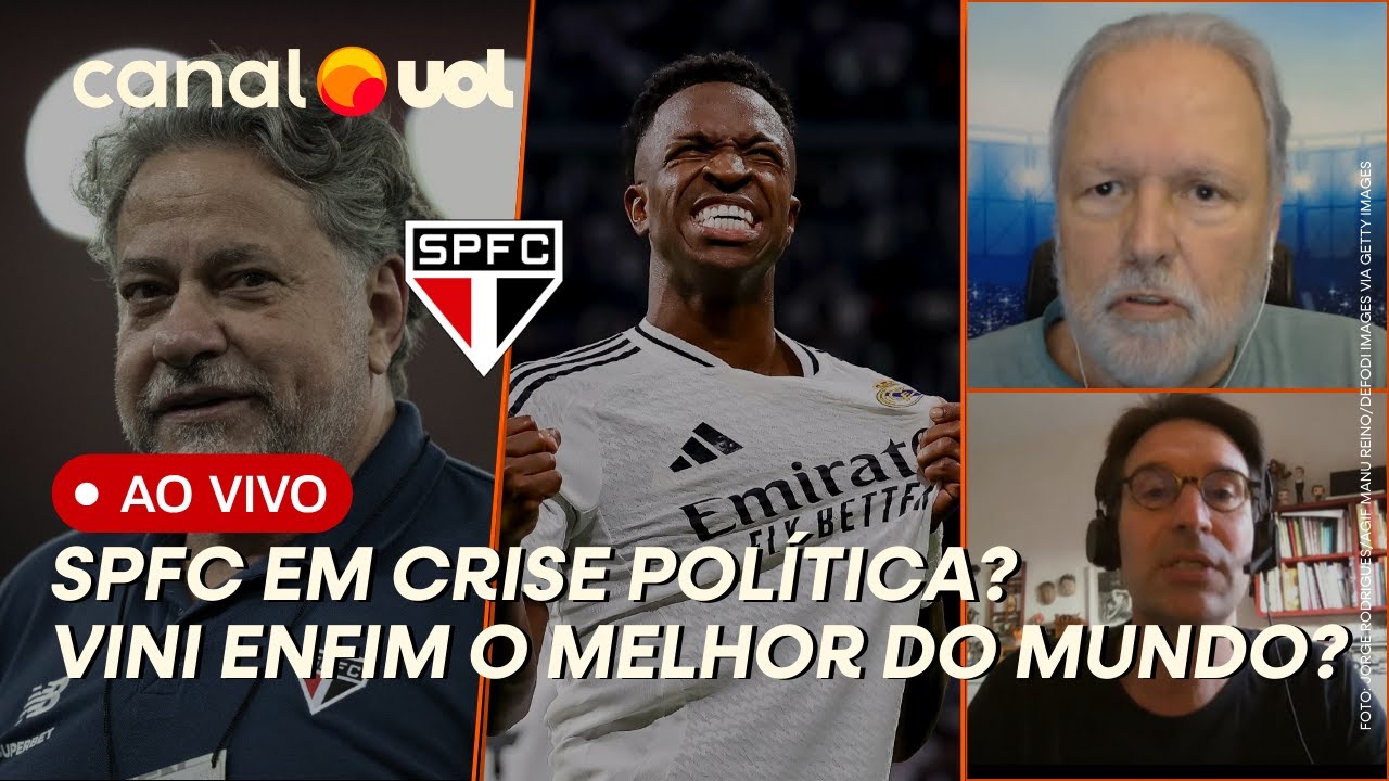 🔴 ARNALDO E TIRONI AO VIVO: SÃO PAULO EM CRISE POLÍTICA? VINICIUS JR DESTRONA MESSI NO THE BEST?