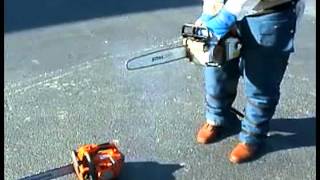 DEMOSTRACION MOTOSIERRA SISTEMA DE BAJA VIBRACION - LOW BIV.wmv