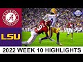 #10 LSU vs #6 Alabama Highlights (AMAZING GAME!) | College Football Week 10 | 2022 College Football