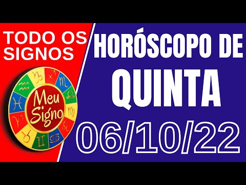 #meusigno HORÓSCOPO DE HOJE / QUARTA DIA 05/10/2022 - Todos os Signos