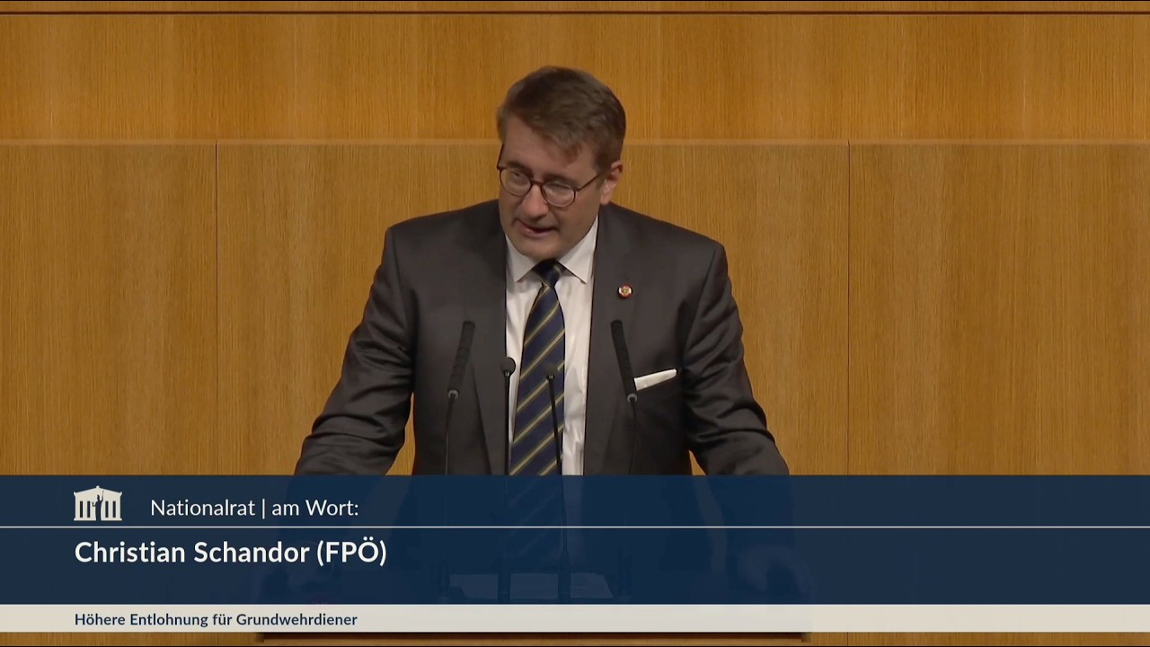 Christian Schandor - Grundwehrdiener-Entlohnung auf Mindestsicherung anheben - 23.9.2026