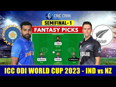 🔴Live ICC ODI World Cup 2023 : IND vs NZ Dream11 Team | India vs New Zealand, GL & SL Teams Today🔥