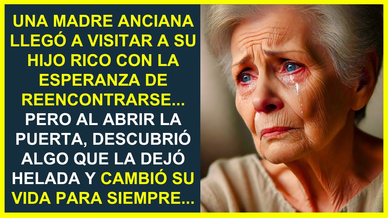 UNA MADRE ANCIANA VISITÓ A SU HIJO RICO… PERO AL ABRIR LA PUERTA, DESCUBRIÓ ALGO QUE LA DEJÓ HELADA