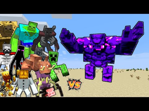 Ender Golem Vs Mutant Beasts and Mutant More in Minecraft