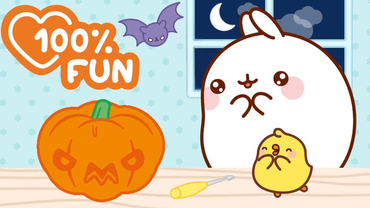 Molang Carves the Perfect Jack o Lantern for Halloween! 🎃👻 Spooky Challenge