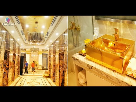 Cận cảnh nội thất gây choáng của khách sạn dát vàng cả bể bơi và toilet ở Đà Nẵng  - Zovila