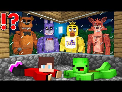 JJ and Mikey HIDE From SCARY FNAF.EXE in Minecraft (Maizen JJ Mikey)