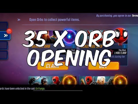 35 x ORB OPENING! MEGA ORB, PREMIUM ORBS + MORE! - Marvel Strike Force