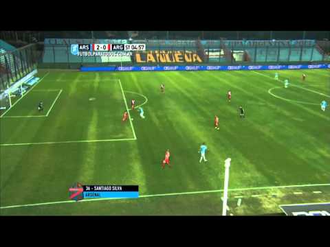 Gol de Silva. Arsenal 2 - Argentinos Jrs. 0. Fecha 18. Primera División 2015. FPT.