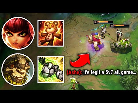 WE LET TIBBERS AND DAISY CARRY THE GAME! (LEGIT 7V5 COMP) - League of Legends