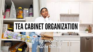 DIY Tea Cabinet Declutter & Reorganization | Budget Friendly Storage Ideas + DIY Viral Pill Box