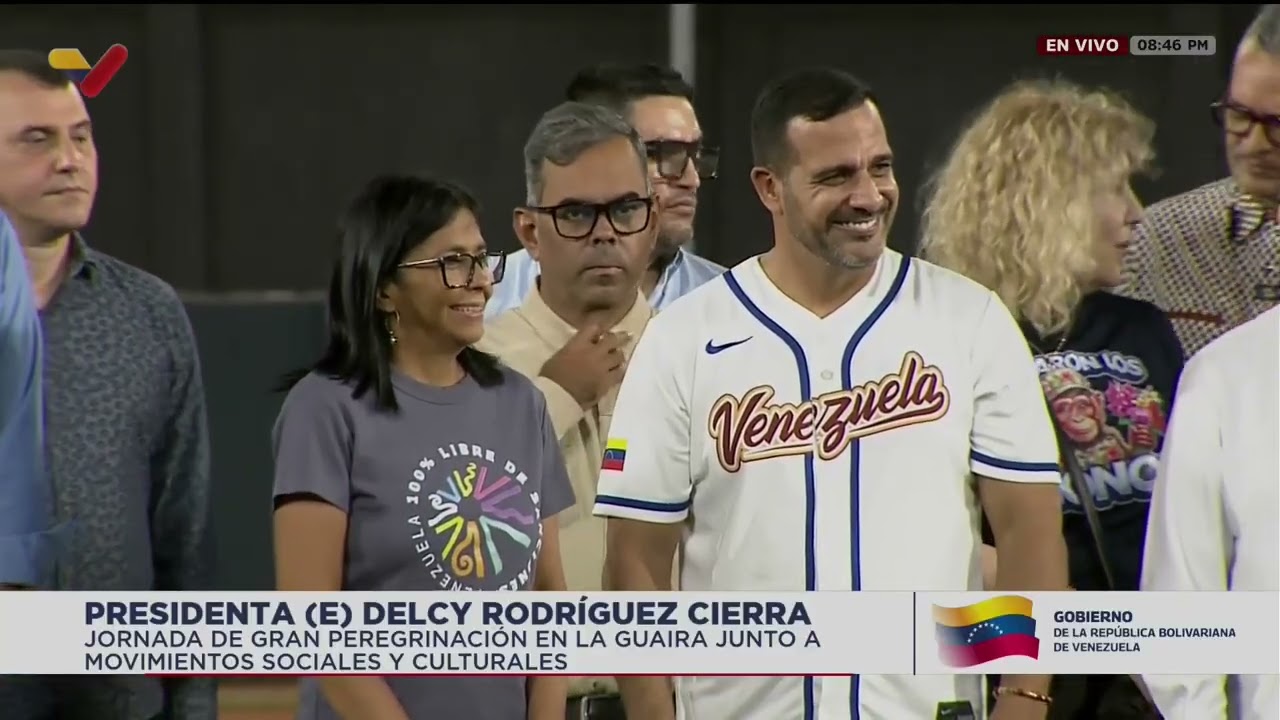 Delcy Rodríguez en peregrinación contra las sanciones en el estado La Guaira, 29 abril 2026