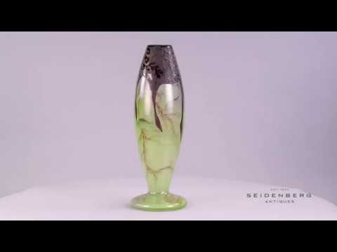 Daum Nancy Cameo Glass "Algae and Fish" Vase, circa 1900