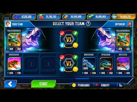 THALASSONDROMEUS VS THALASSONDROMEUS SOLO BATTLE (JURASSIC WORLD).