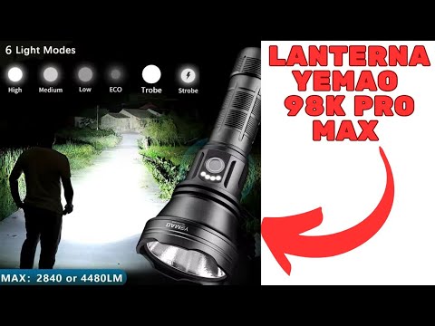🔴 YEMAO 98K Pro Flashlight Max 4480 Lumens 680 Meters Range Super Powerful Long Range Flashlight