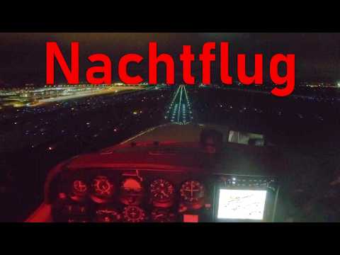 Night flight over Berlin ✈ VFR in absolute darkness?