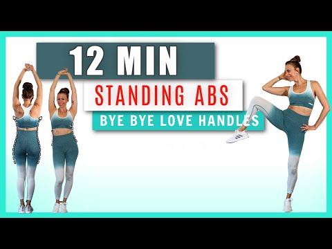 12 min Bye Bye Love Handles - Standing ABS - Burn Belly Fat + Muffin Top at Home I No Equipment