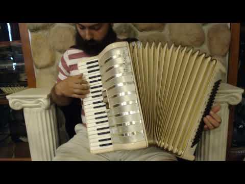 5622 - Ivory Gold Hohner Marchesa Piano Accordion LM 41 120 $799