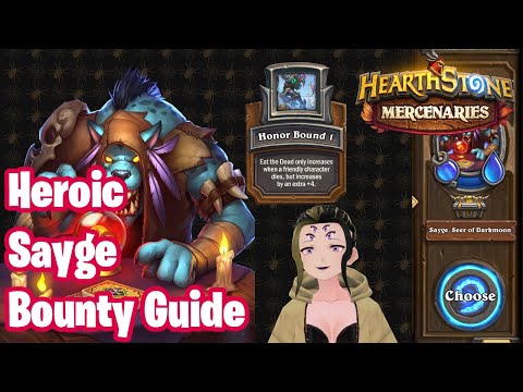 Heroic Bounty Sayge Seer of Darkmoon Guide | Korrak Equipment Unlock | Hearthstone Mercenaries