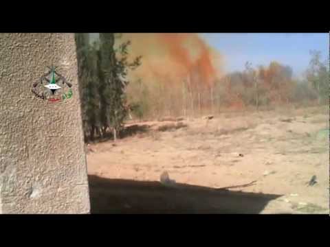 قصف للطيران الحربي التابع للنظام أثناء اقتحام لواء أحفاد الأمويين لكتيبة الدفاع الجوي في الغوطة الشرقية