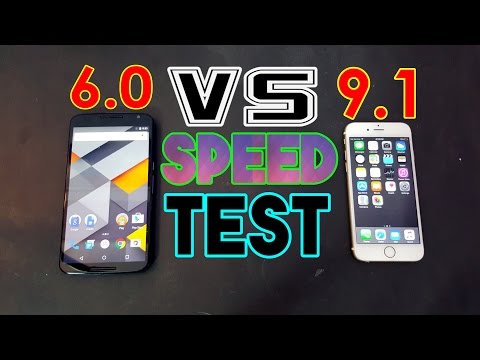 iPhone 6S iOS 9.1 vs Nexus 6 Android 6.0 Marshmallow Speed Test